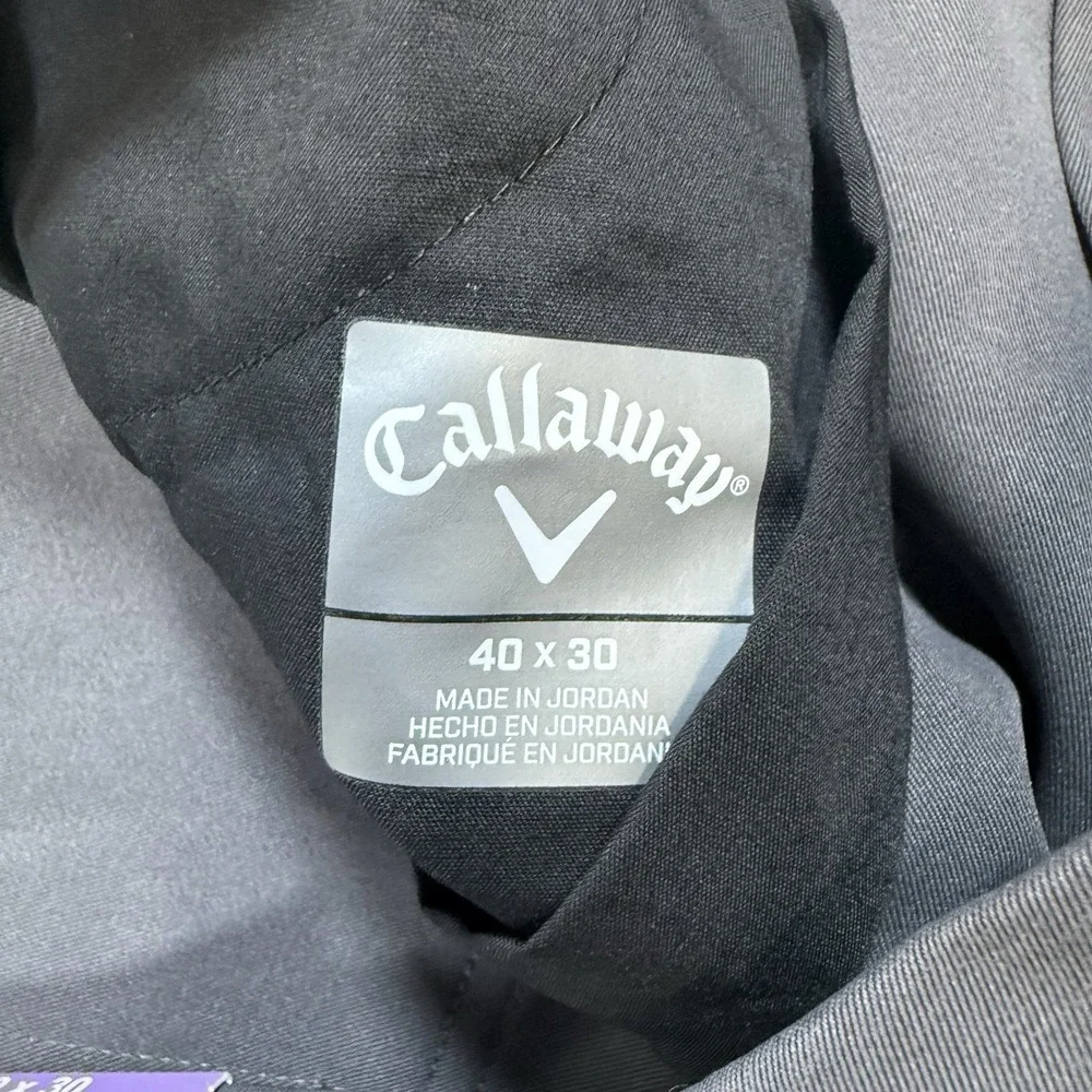 New Callaway Pants Mens 40x30 Gray Stretch Lightweight 5 Pocket‎ Golf Athletic